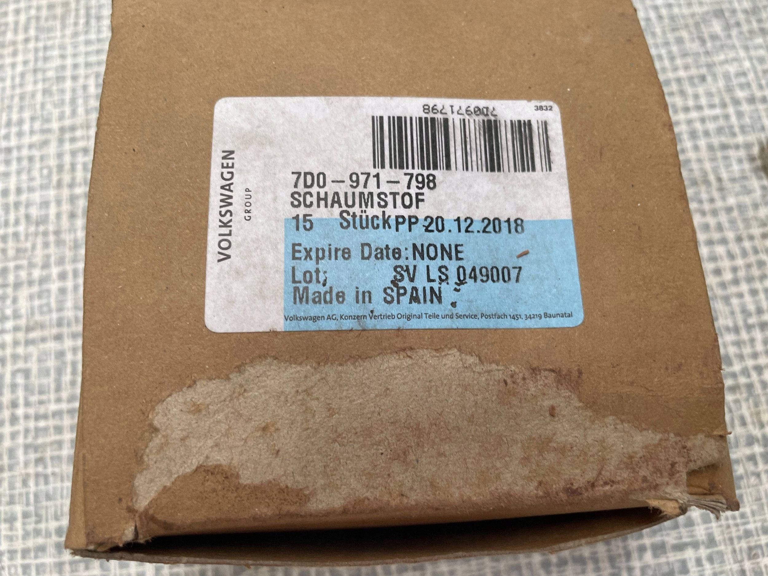 GABKA DO SIEDZEN VOLKSWAGEN MULTIVAN T6 7D0971798 @A