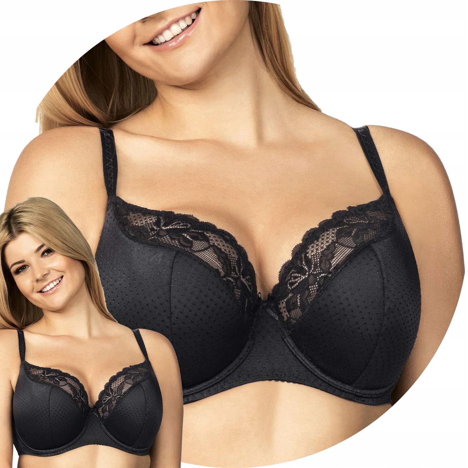 Lupo 112 Polovyztužená podprsenka Semi Soft černá 100E
