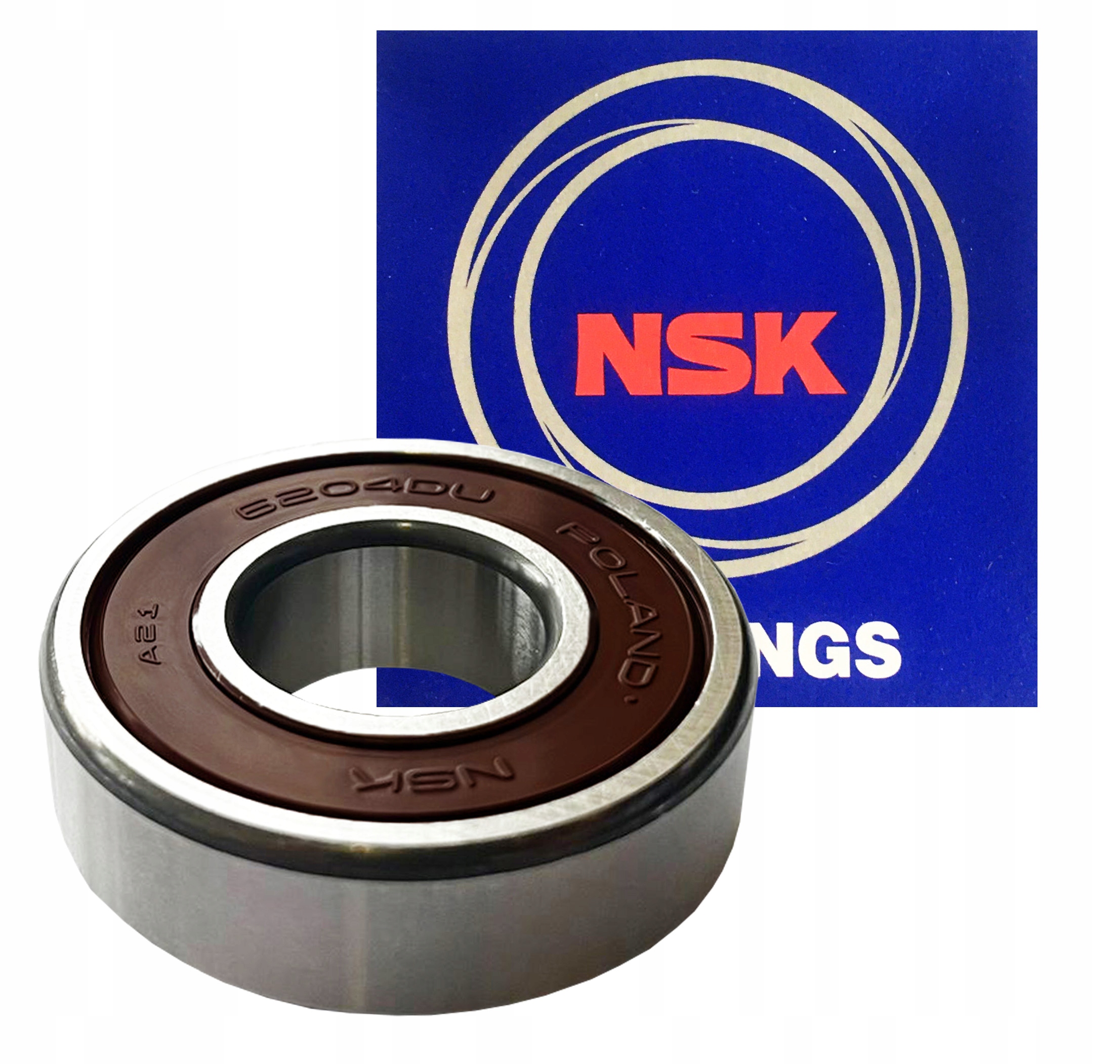 ŁOŻYSKO 6204 2RS C3 NSK KULKOWE JEDNORZĘDOWE Średnica zewnętrzna 47 mm