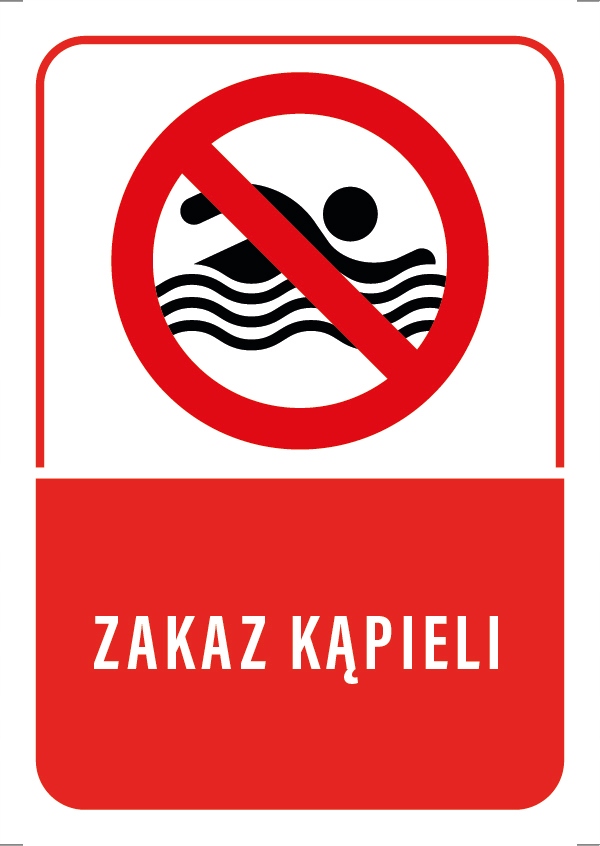 

Tabliczka Zakaz Kąpieli 20X30