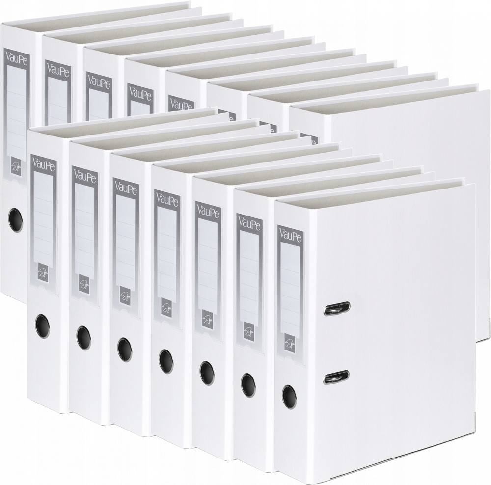 Segregator dźwigniowy A4 75mm biały VauPe Fck do 500 kartek biurowy x 15