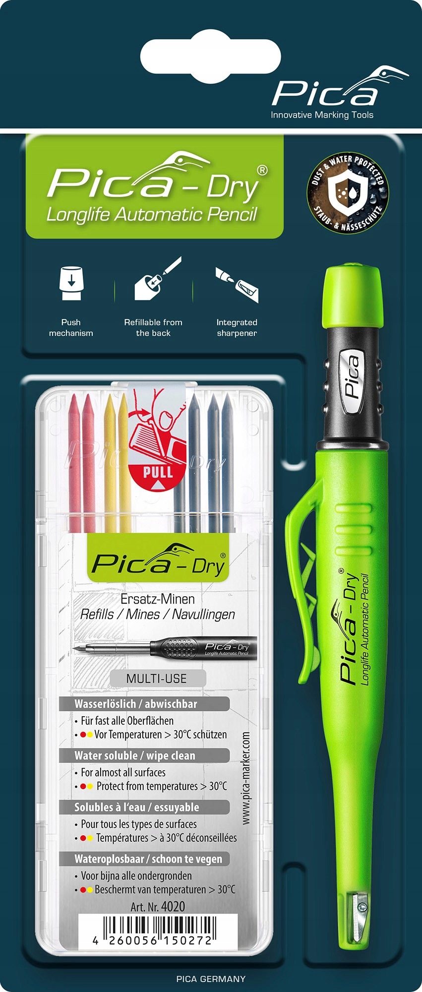 Ołówek Znacznik Grafit 3030 Pica Dry wkłady 4020 Pica Marker 30402
