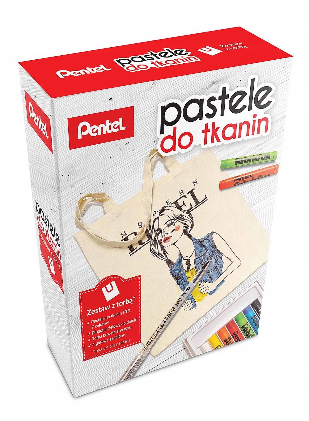 Pastele do TKANIN Pentel + Torba i długopis ZESTAW Kod producenta zestaw