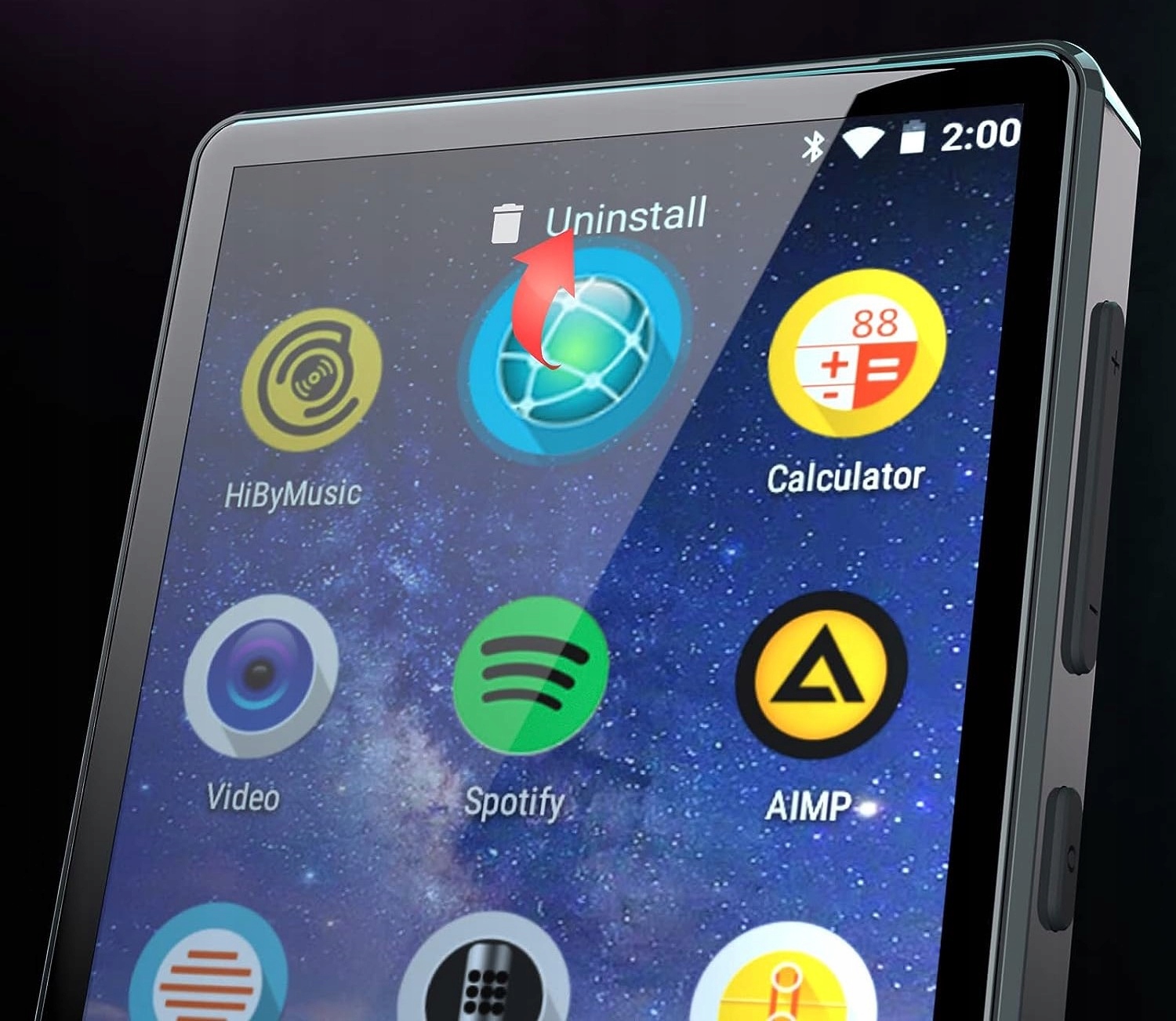 ODTWARZACZ MP3 MP4 Czarny WiFi, Spotify, przeglądarka, dyktafon bluetooth Marka inna