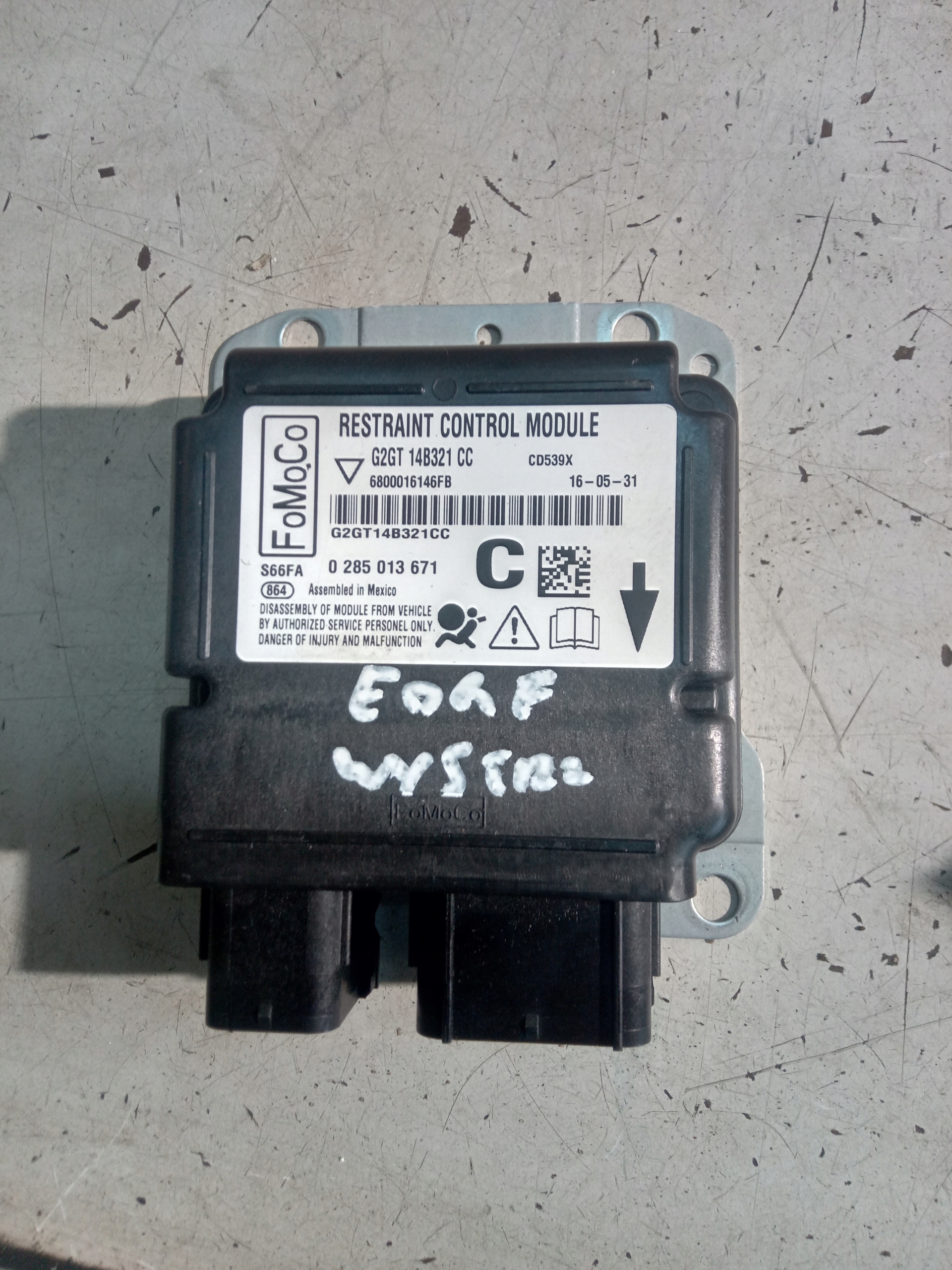 G2GT-14B321-CC - МОДУЛЬ ДАТЧИКА ПОДУШКИ БЕЗПЕКИ FORD EDGE MK2