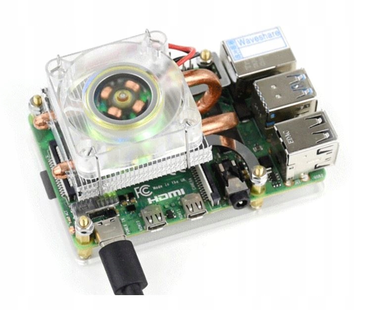 Chladič pro Raspberry Pi 4 & 3, Ice Tower nízký