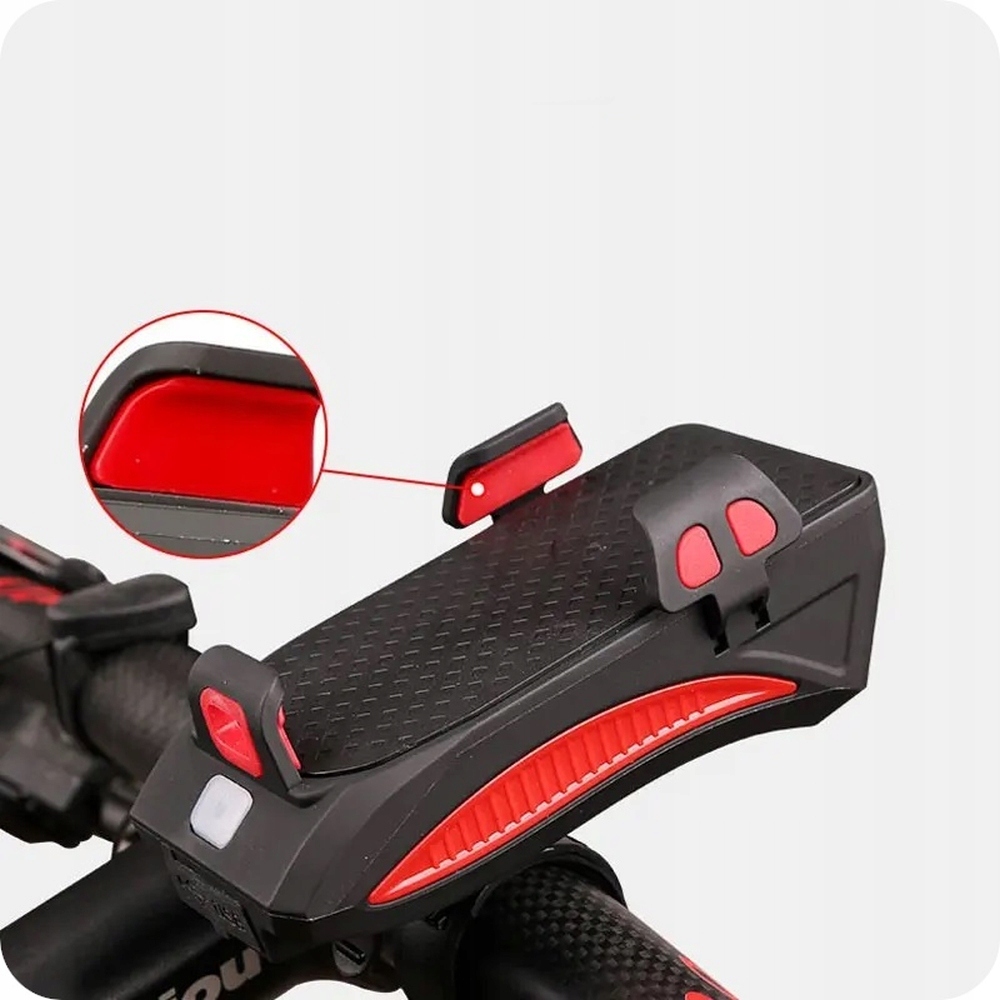 LAMPKA ROWEROWA LED PRZÓD MOCNA POWERBANK KLAKSON Źródło światła dioda LED