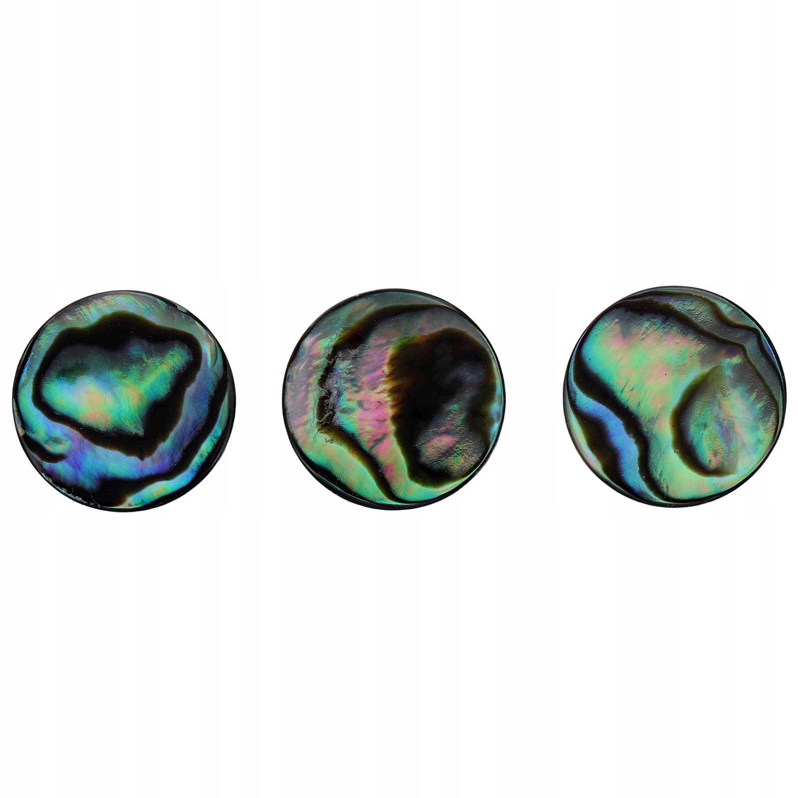 3 SZTUKI KOLOROWYCH NAKŁADEK NA KLAWISZE TRĄBKI Z MUSZLI ABALONE