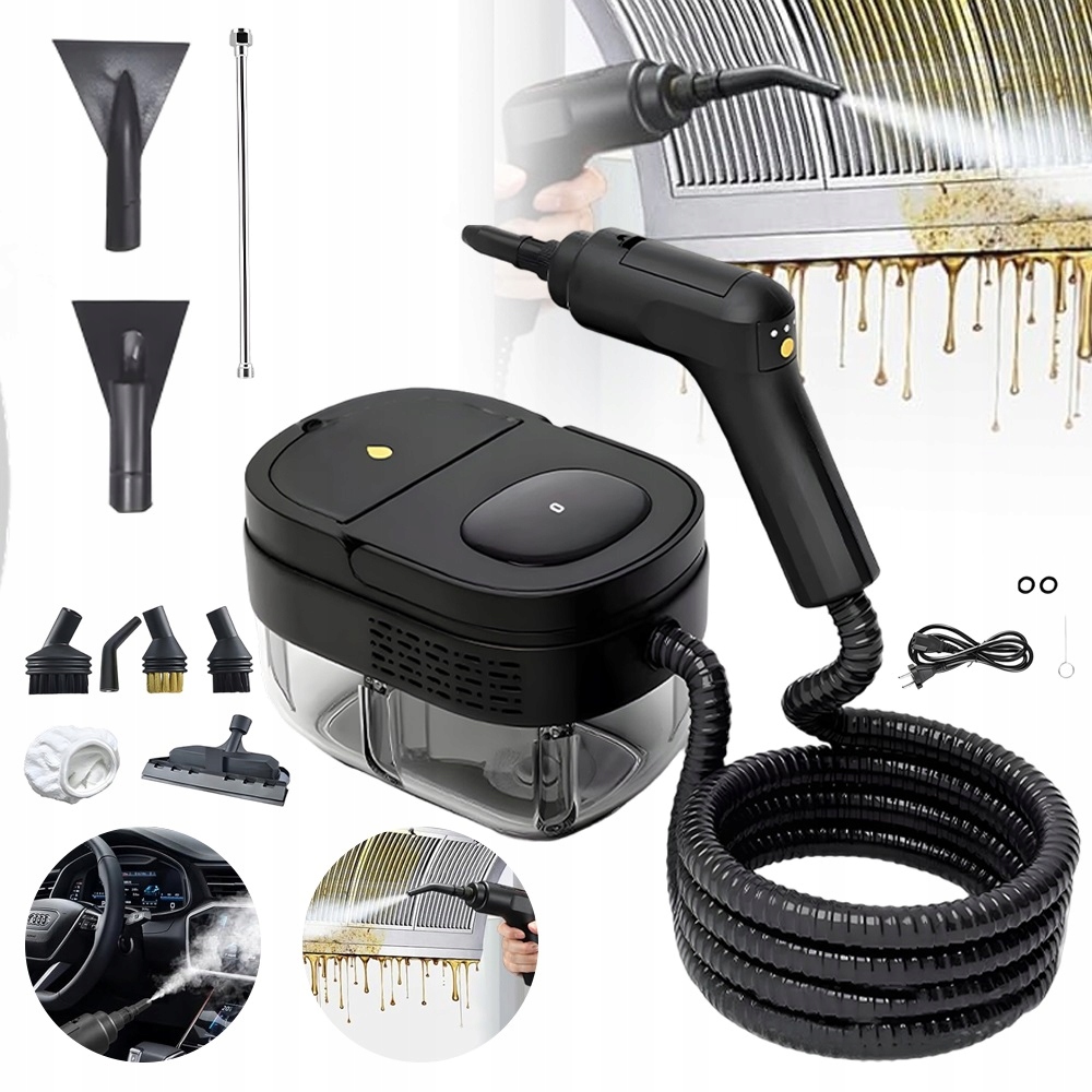 Ruční parní čistič Vysavač s nádržkou 1.6 l pro nábytek, kuchyň