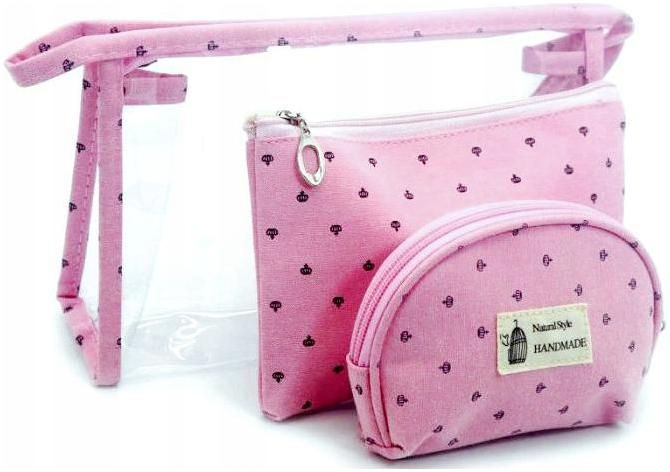 Kosmetyczka Organizer Przezroczysta Zestaw 3szt