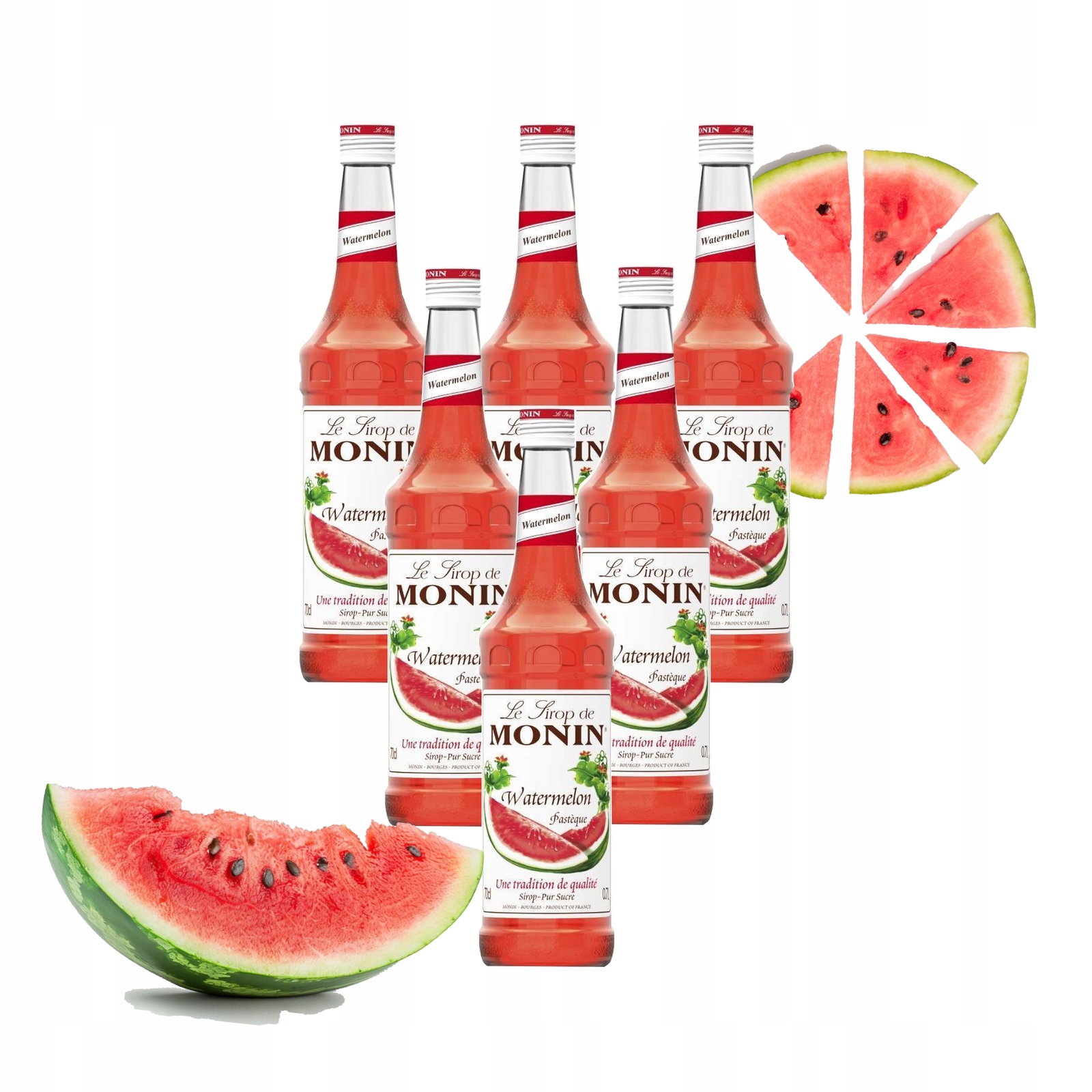 Zestaw Syrop smakowy Monin Watermelon arbuzowy 6x700 ml