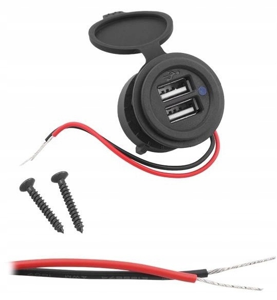 

Ładowarka montażowa 12V 24V Usb x2 5V 4,8A