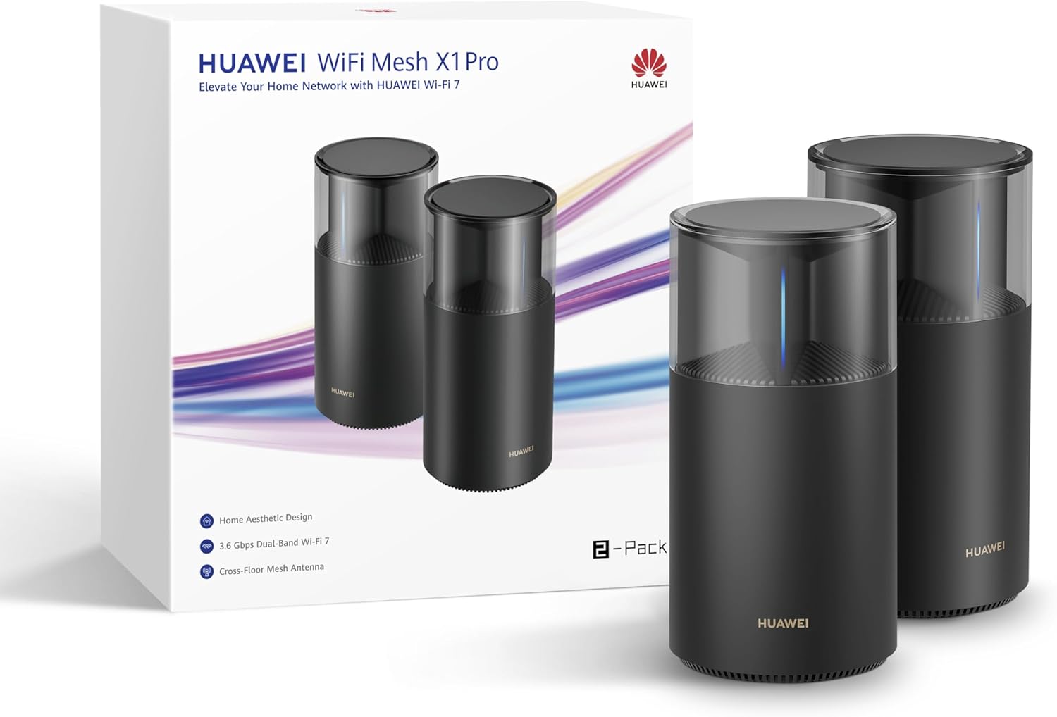Sada Huawei X1 Pro Router WiFi Mesh 3,6 Gbit/s Wi-Fi 7 2 kusov