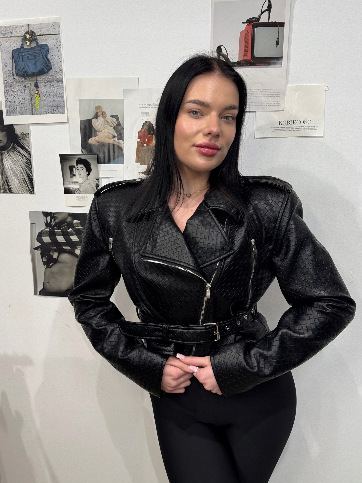 La Milla Bunda Ramoneska Eco Kůže Betty Černá Univerzální