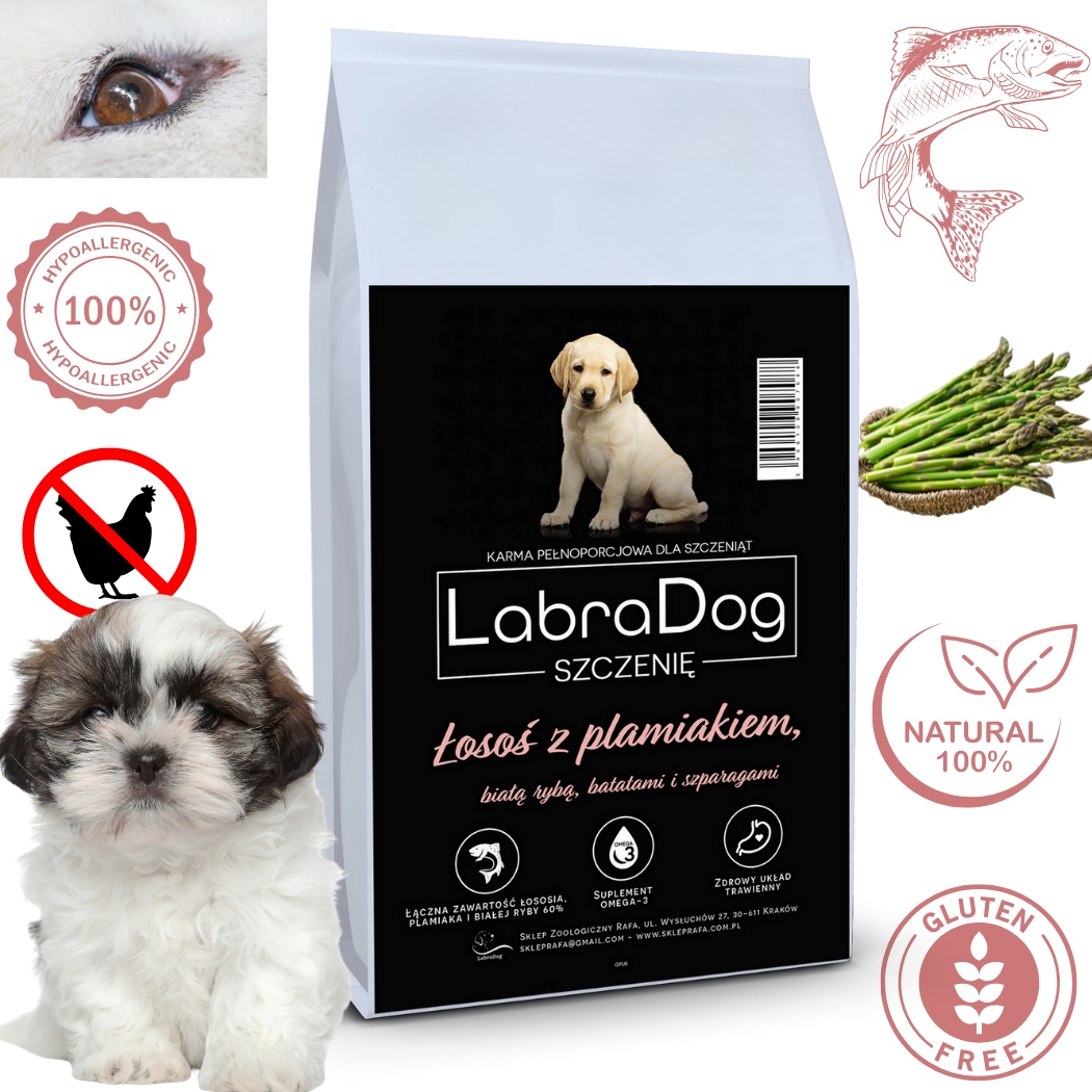 Levně LabraDog Superfood Puppy Losos s treskou Shit Tzu na skvrny 2 kg