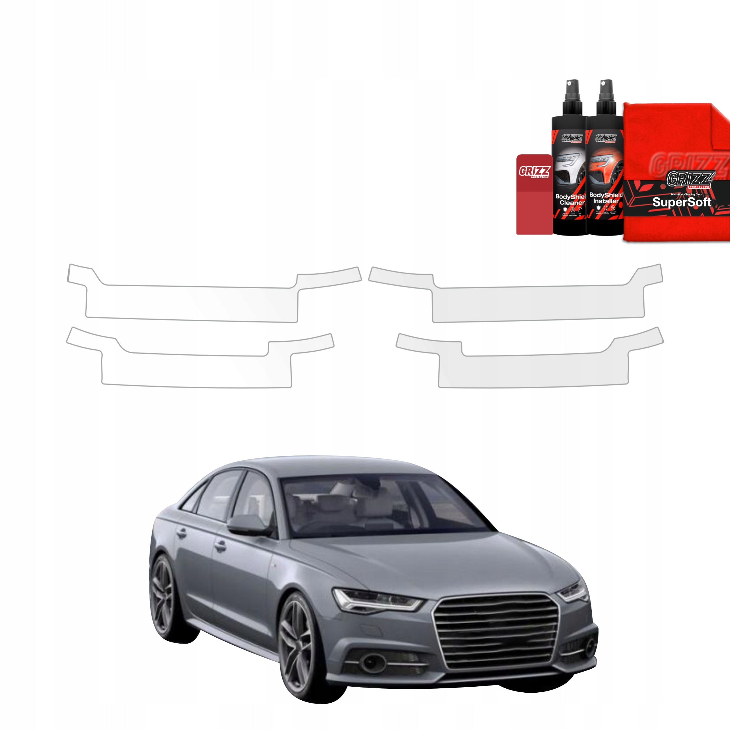 4v1 Fólie Ppf dýha na prahy pro Audi A6 C7 Sedan (2011-2014)