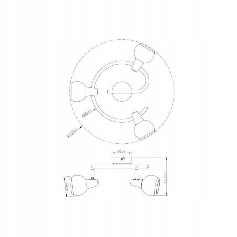 Kopia - REALITY KINKIET LORIS 3XE14 817433-06 chrom Marka Reality