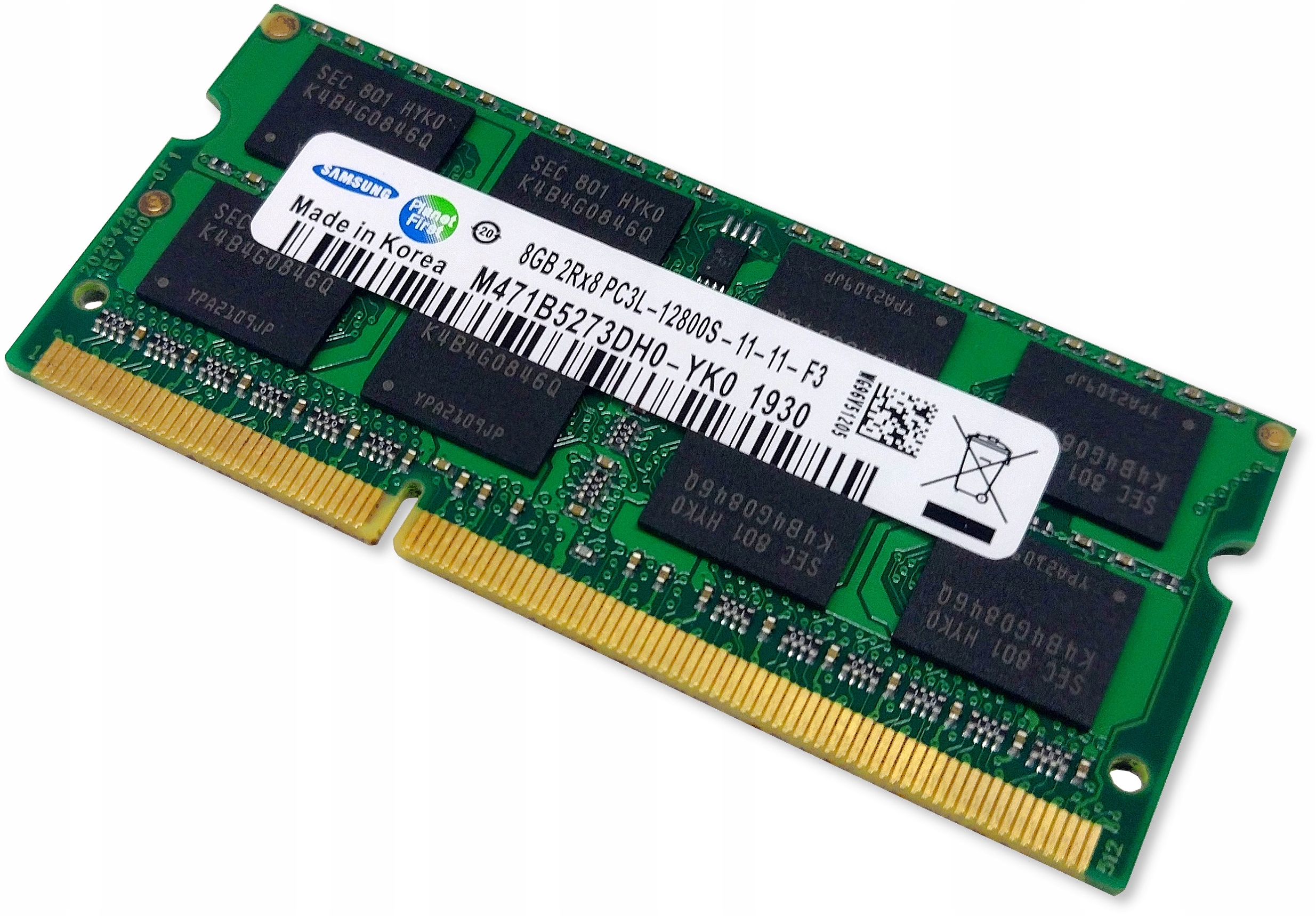 

Pamięć Ram 8GB DDR3L PC3L-12800S 1600MHz Samsung