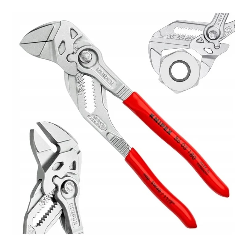 Szczypce nastawne klucz do rur 180 mm regulowane 2w1 Knipex (8603180)