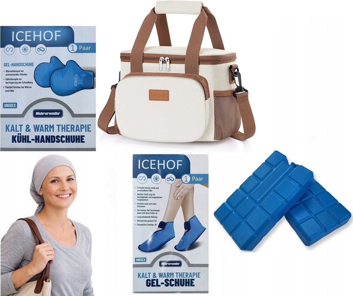 Rękawice buty żelowe Do Chemioterapii Terapia Onkologiczna torba wkłady 800