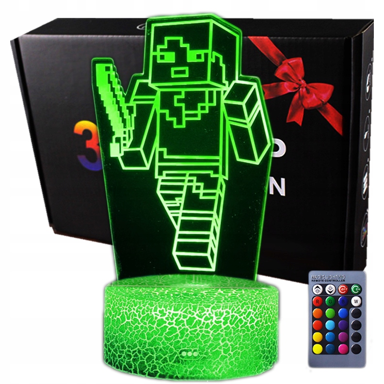 

Lampka 3D nocna led usb pilot Minecraft Gra