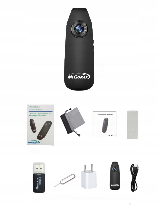 Mini Kamera WiFi Full Hd MiGORAX Niania Elektroniczna Detekcja Ruchu Dom