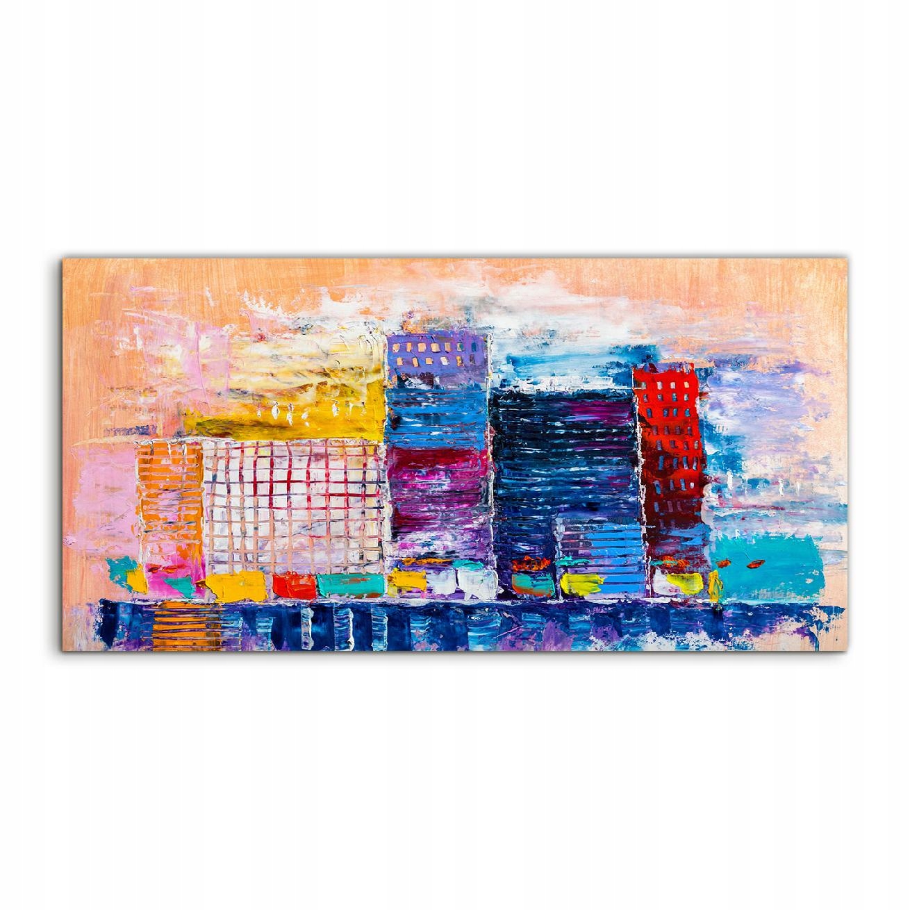 Akrylový obraz 100x50 s potlačou Abstrakcia Mesto