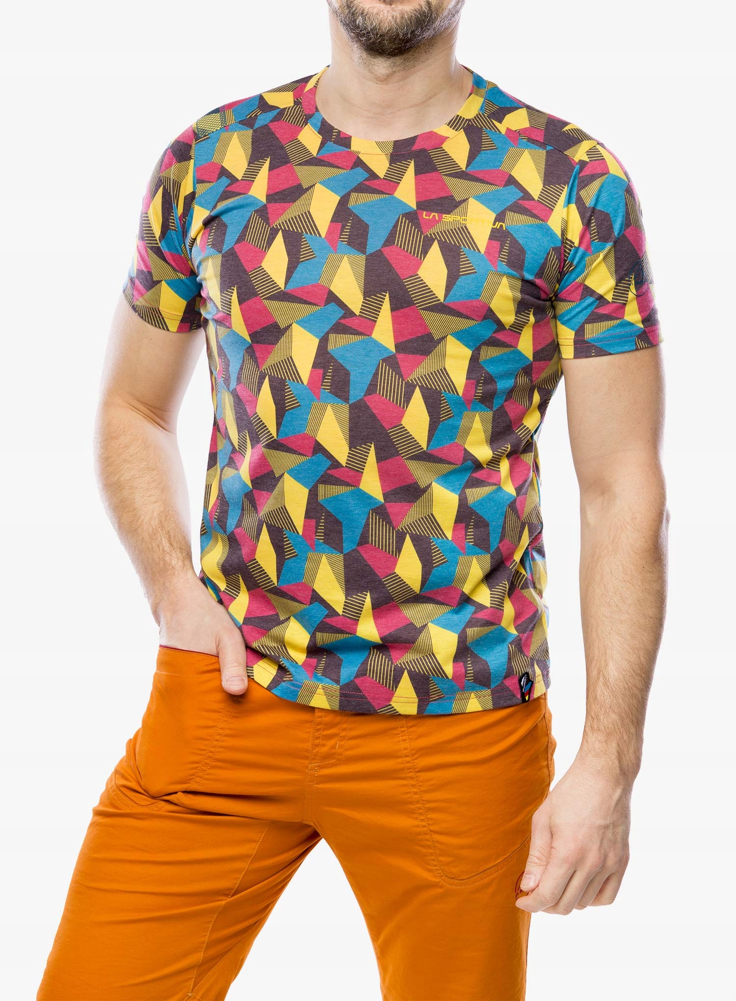 Lezecké tričko La Sportiva Dimension T-Shirt cerise/yellow S