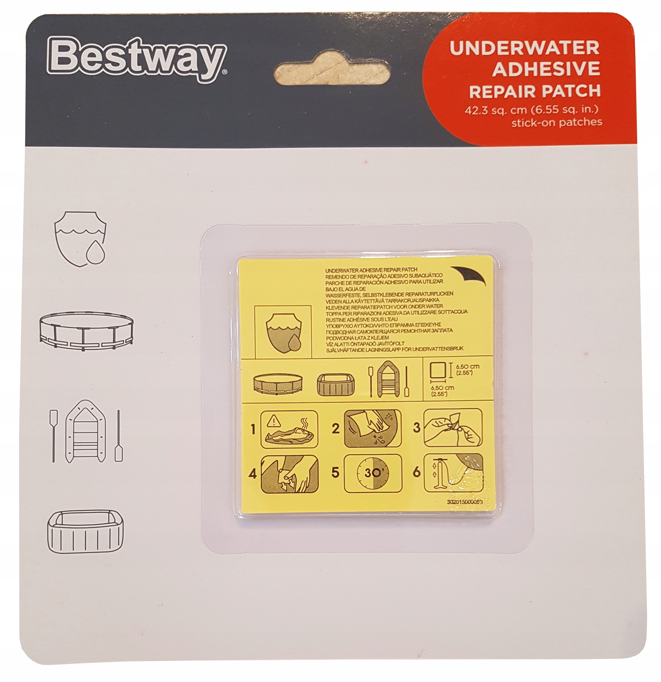 

Bestway 62091 Zestaw Łatek Naprawczych Wodoodporne