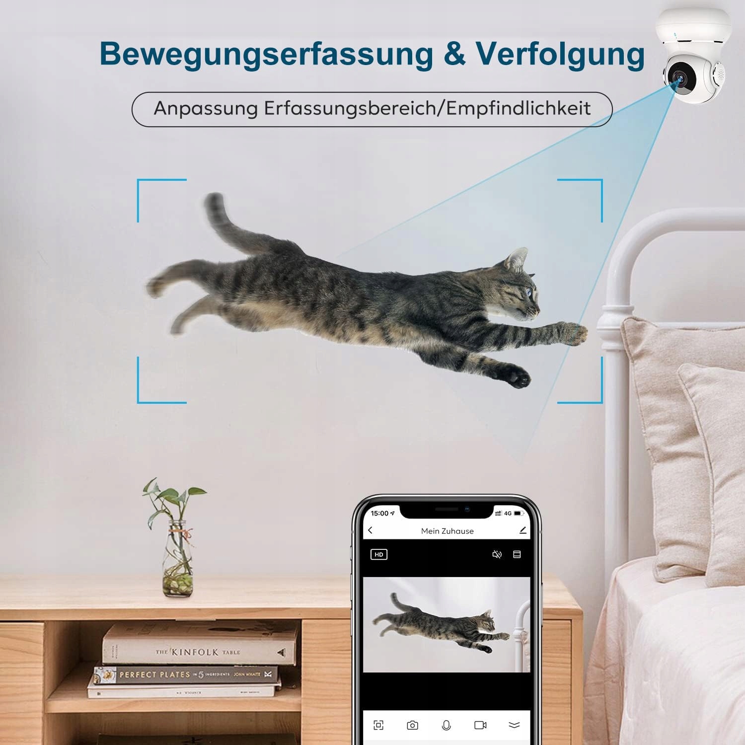 LITTLE ELF Kamera Wewnętrzna 2K Babyfon 360° WiFi Audio Nocna Alexa — miniatura 4