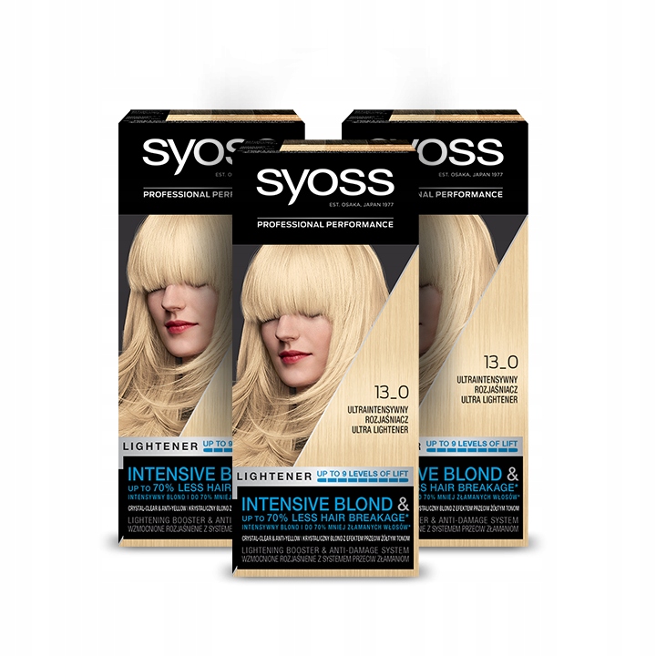 

Syoss farba do włosów 13-0 Rozjaśniacz - trójpak
