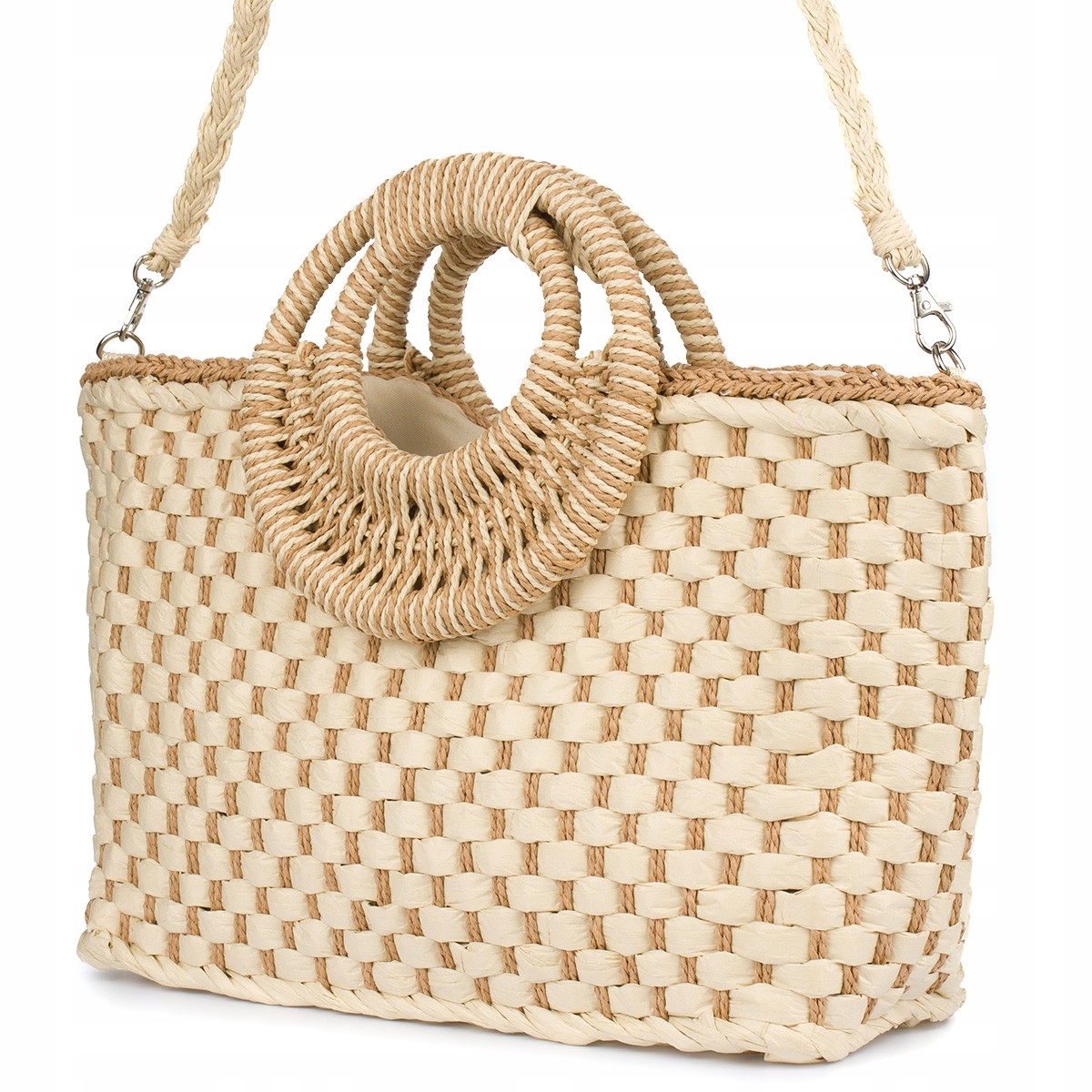 Velký koš Dámská taška na léto boho košík kabelka přes rameno dámská módní