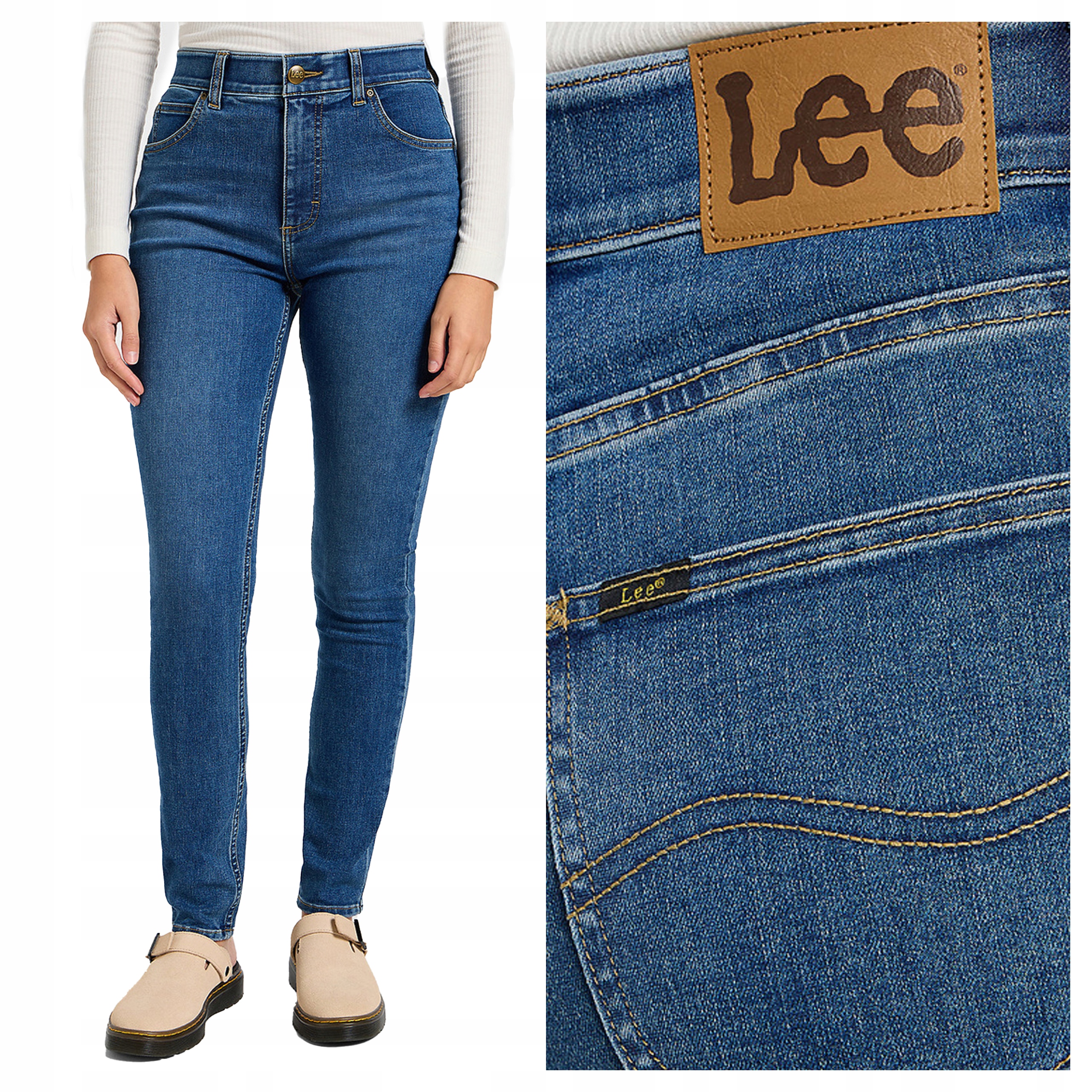 Dámské Úzké Nohavice džíny Lee Ulc Skinny W28 L31