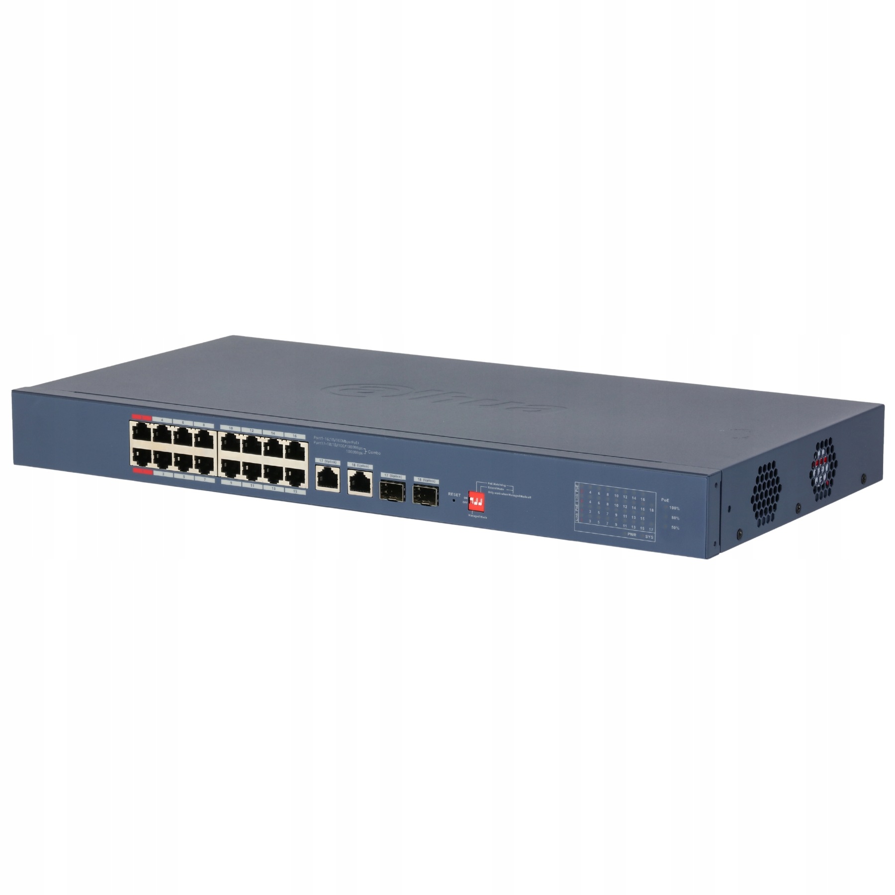 Poe Switch CS4218-16ET-190-V2 16PORTOVÝ 2X Uplink 2X Sfp Dahua