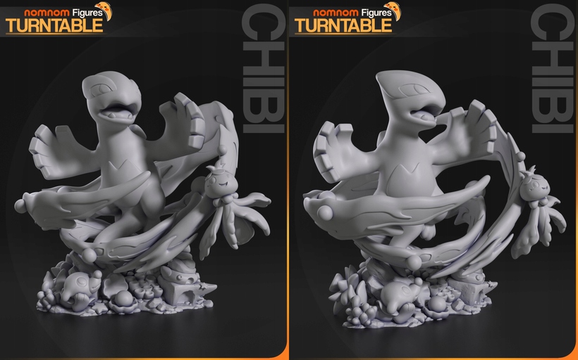 Chibi Figurka Lugia Pokémon NomNom Figures 3D tisk 14K Dárek