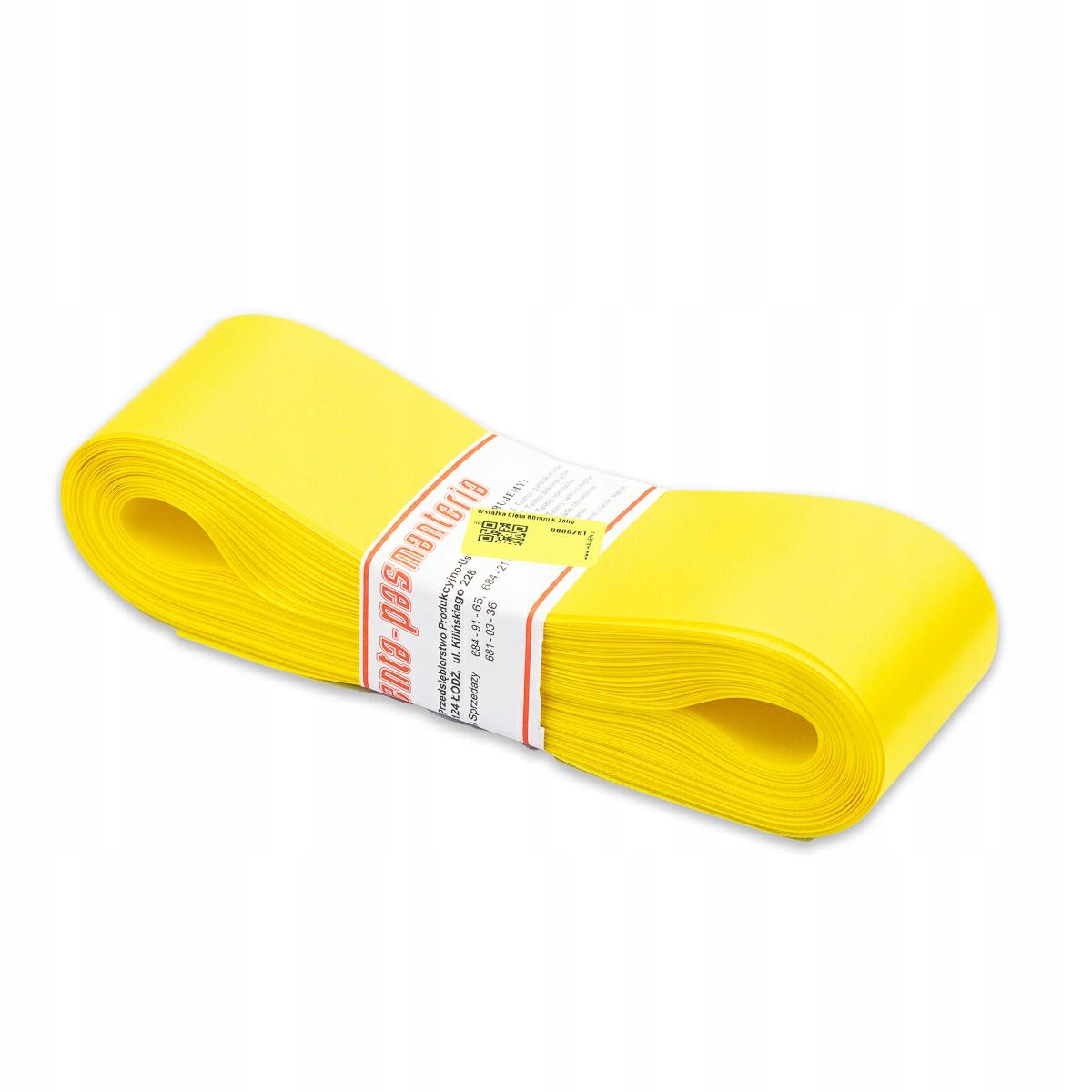 Wstążka Cięta 60mm k. Żółty