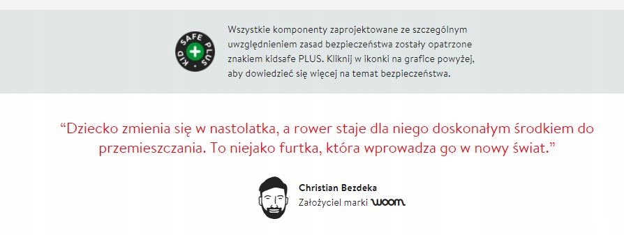 Lekki Rower dla dziecka Woom 6 czerwony 26'' Korba jednorzędowa