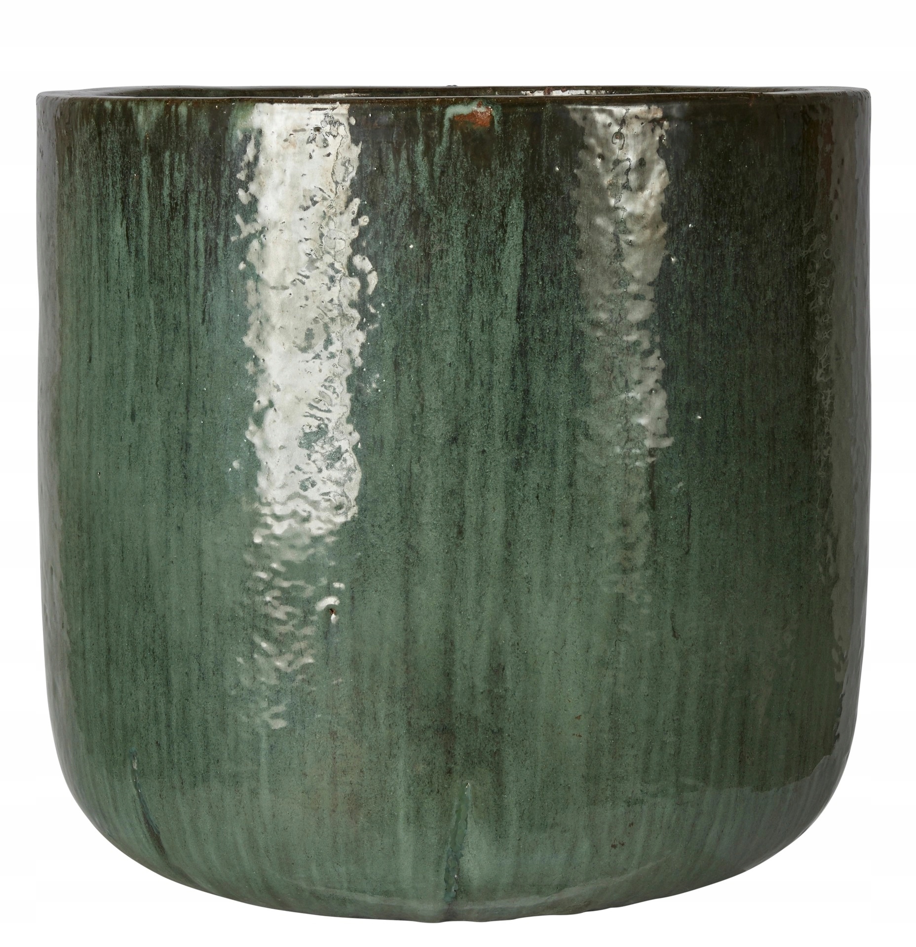 Doniczka Zielona Ceramiczna 43x46 Donica Dekoracyjna z terakoty Zielona