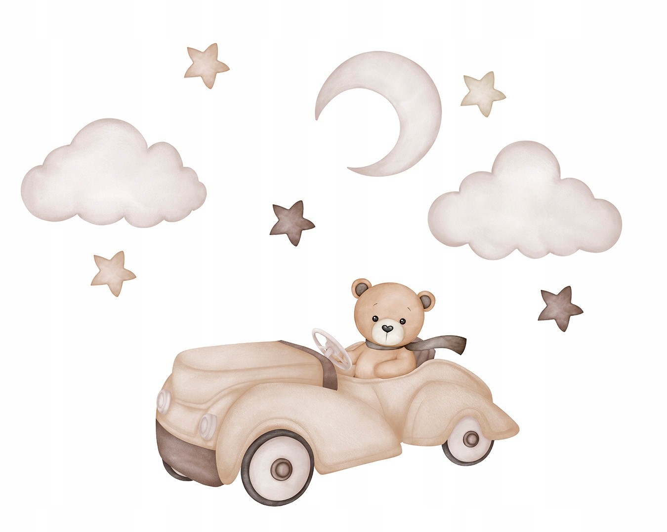 NAKLEJKI ŚCIENNE MIŚ akwarelowy dla dzieci