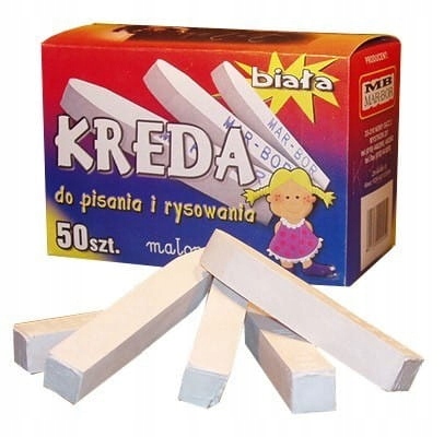 

Kreda 50szt tablicowa Biała chodnikowa B4 Mar-bor