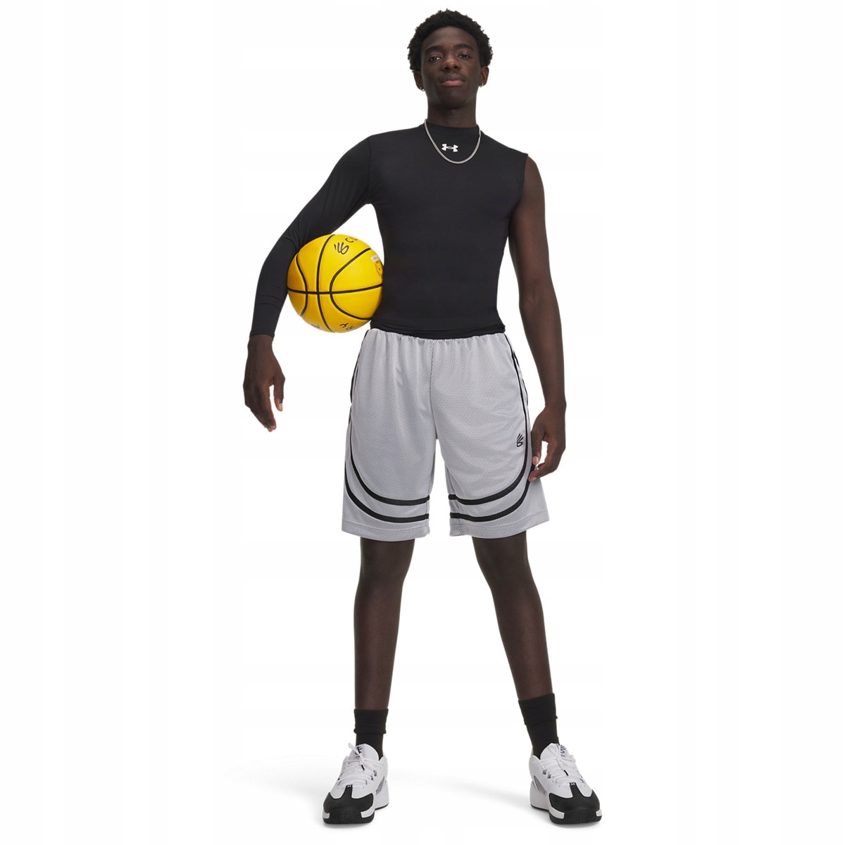 Męskie spodenki do koszykówki Under Armour Curry Signature Biały XL