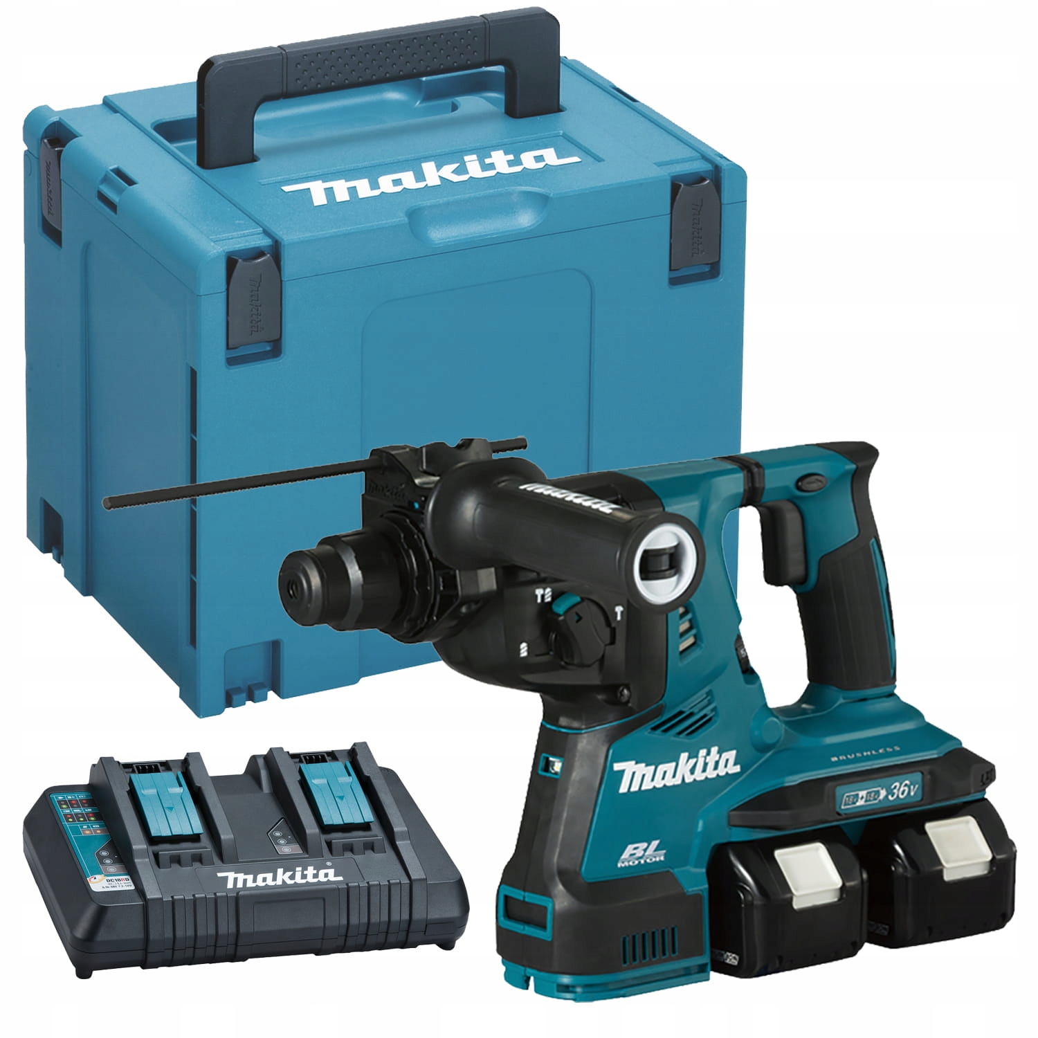 Makita DHR280PT2J Vrtací kladivo 2x18V 2x5,0Ah
