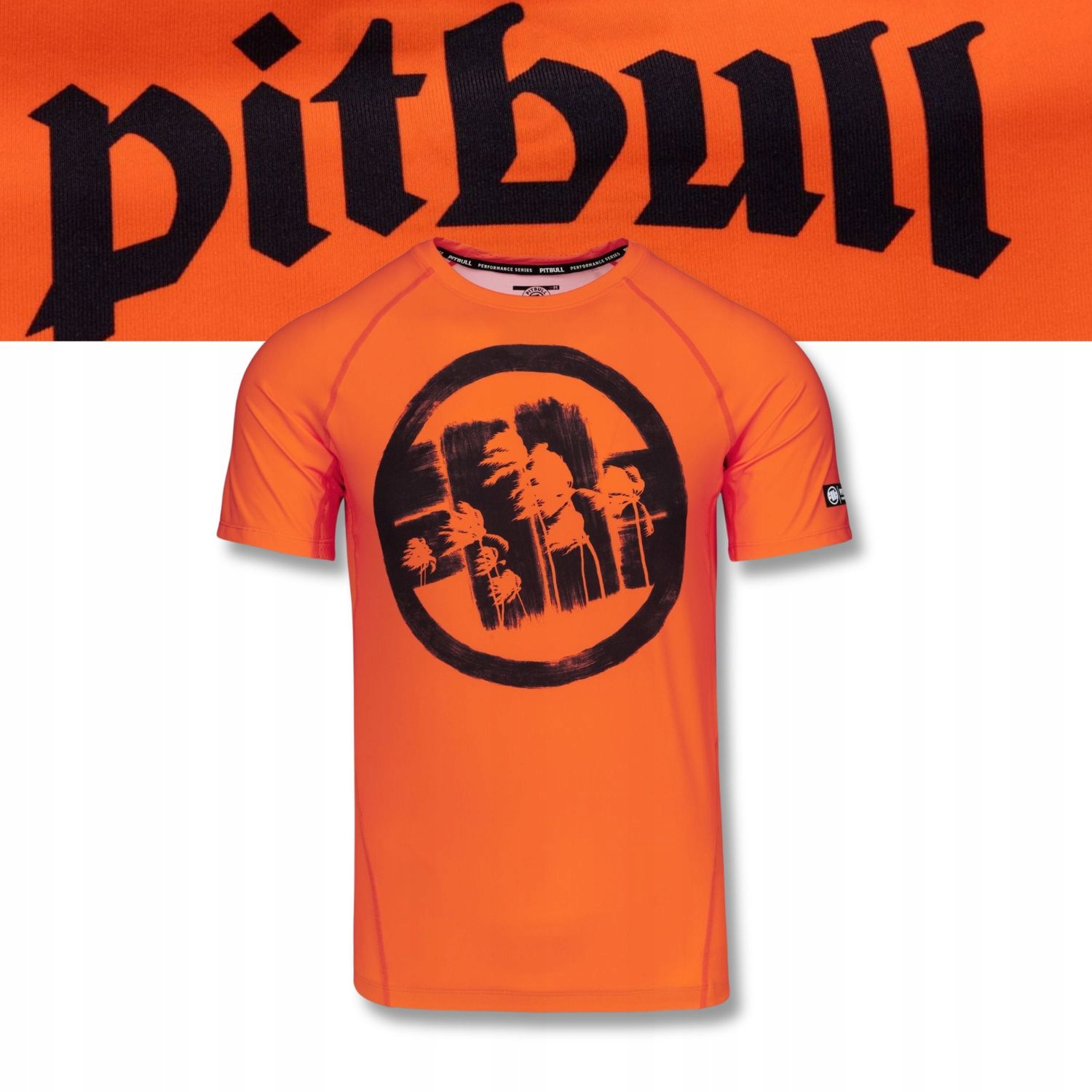 Pánský krátký Rashguard Pitbull – technické tréninkové tričko Logo Palms
