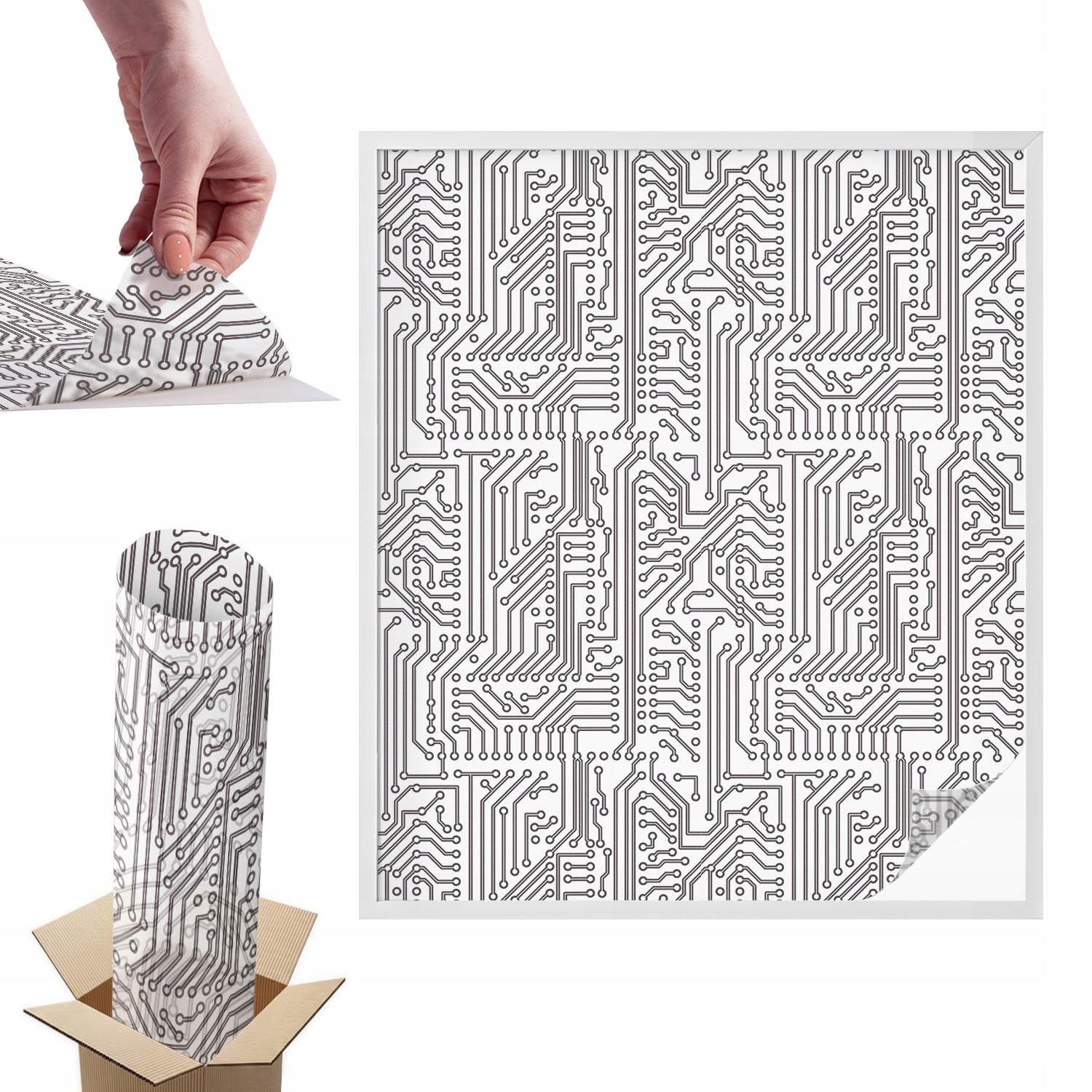 Samolepicí Fólie pro konferenční místnosti Technický motiv 100 x 116 cm