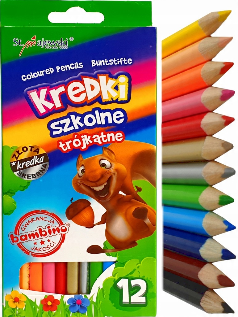 

Kredki Szkolne Trójkątne 12 Kolorów BAMBINO-2038