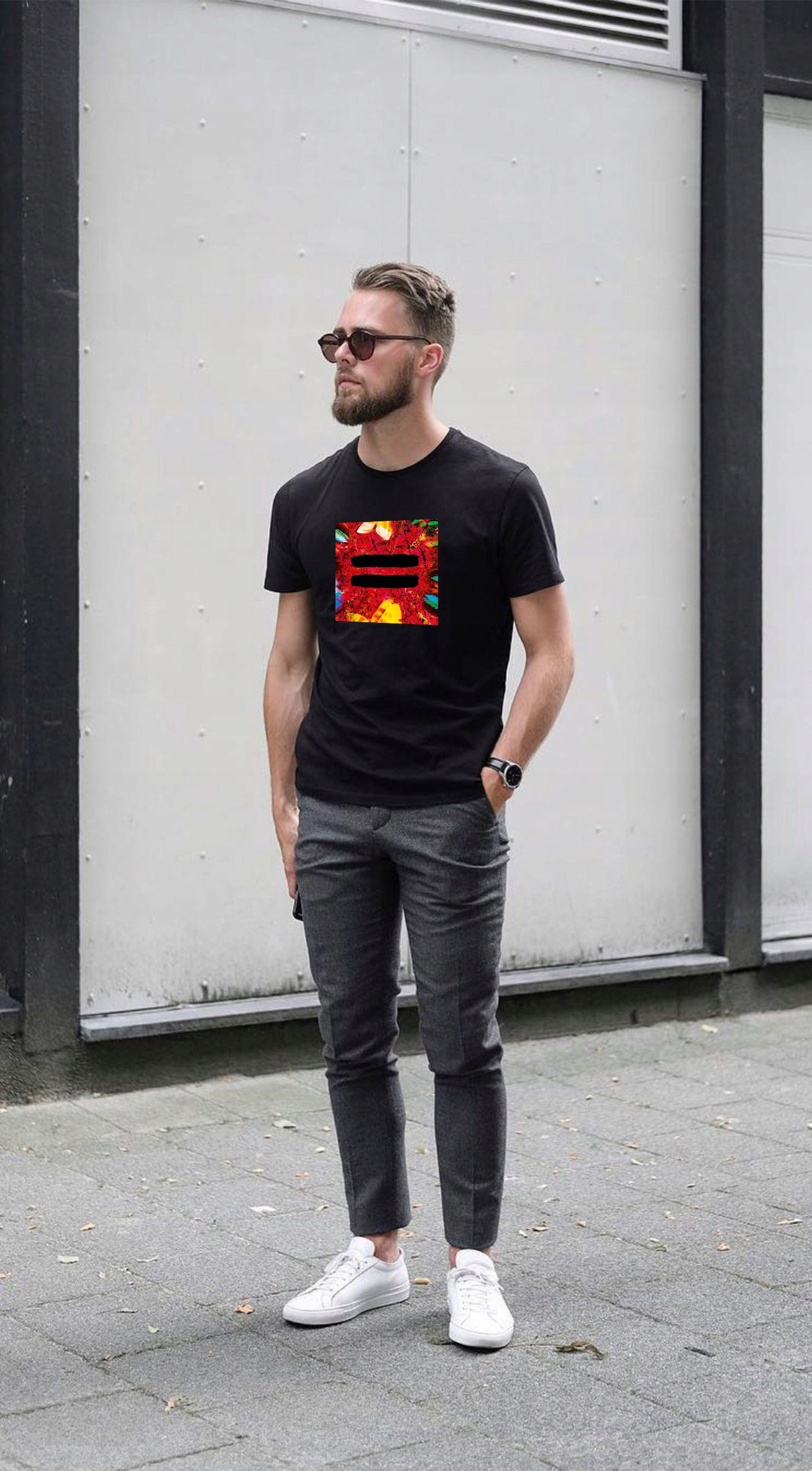 KOSZULKA MĘSKA CZARNA ED SHEERAN RED MOTYW XXL Y3 Rozmiar XXL