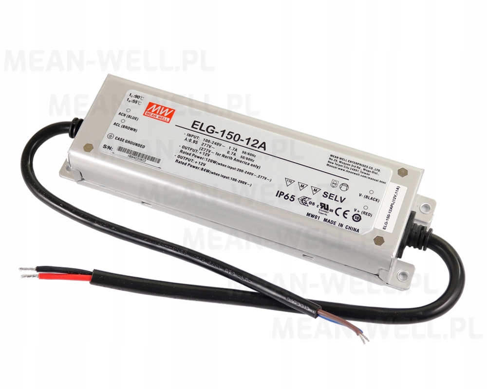 MEAN WELL ELG-150-12A Zasilacz LED 150W 12V IP65