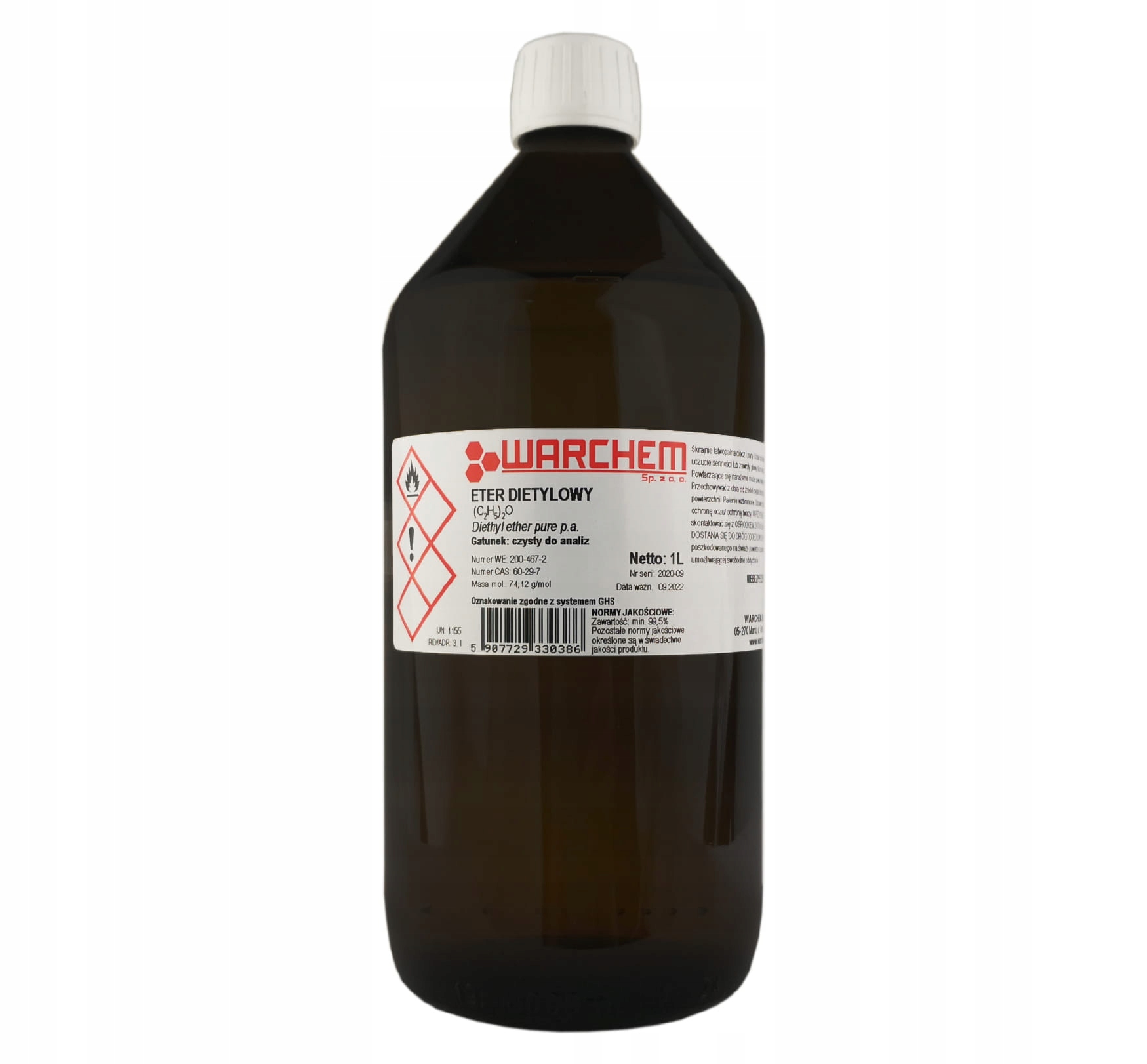 

Eter Dietylowy czysty do analiz 1L