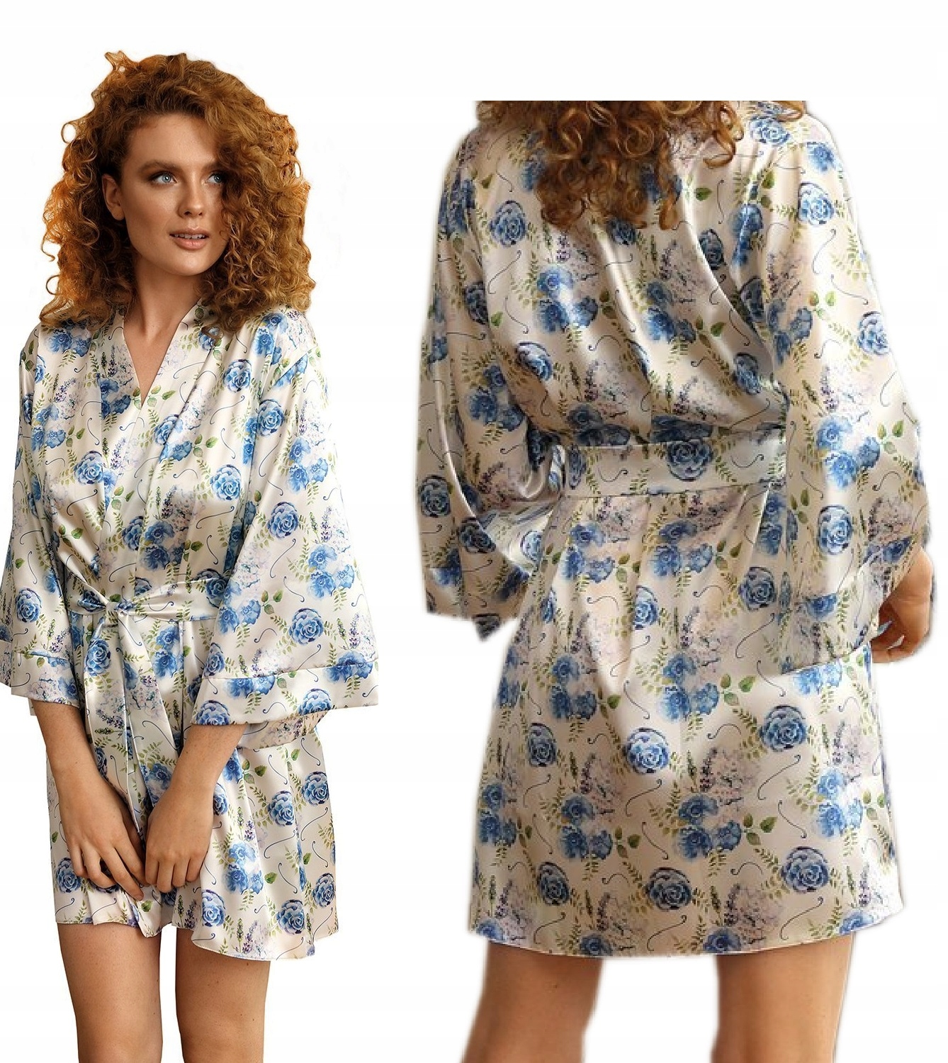 

DKaren podomka w kwiaty Flowers P003 *xxl*błękitny