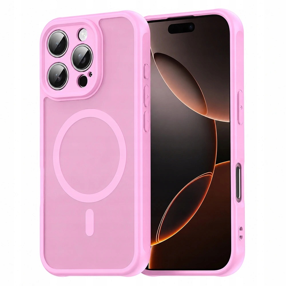 Techsuit – HaloFrost II MagSafe etui na iPhone 16 Pro – różowe